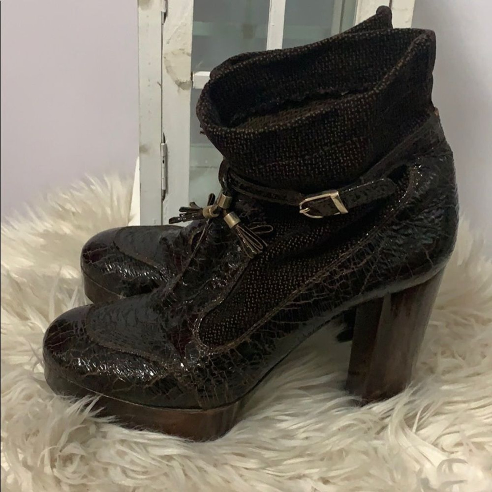 Stella Mc Cartney Patent Leather Boots Siz